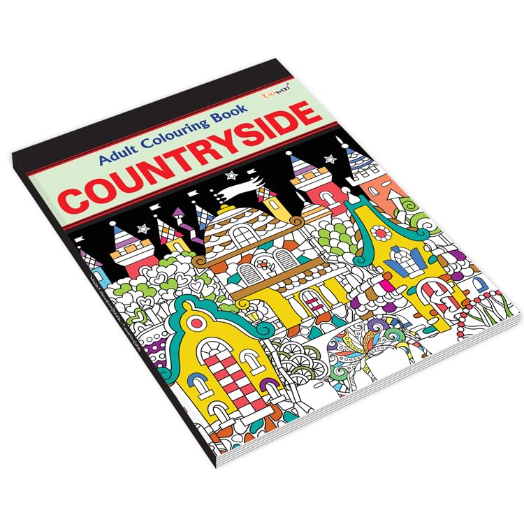 Countryside  Adult Colouring Book : Coloring book for stress relief, Creative coloring book, Adult coloring book with countrysi