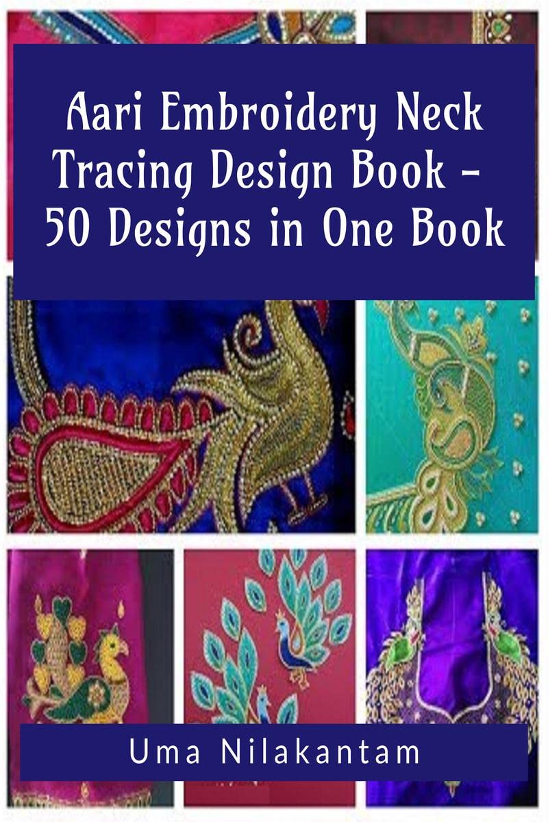Aari Embroidery Neck Tracing Design Book  50 Designs in One Book