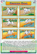 Tms03E | Teachingnest Greedy Dog Chart | English Moral Story | Laminated 33X48 Cm (13X19 Inch) | Wall Sticking [Wall Chart] Teac