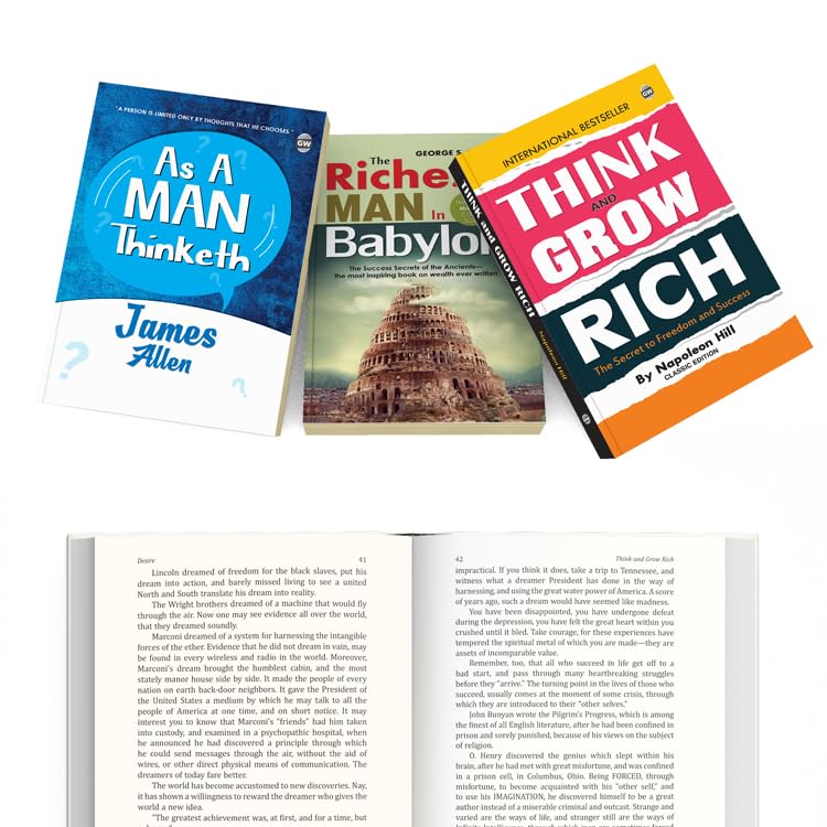 Think & Grow Rich, The Richest Man in Babylon and As A Man Thinketh : The Total Success Toolkit, Complete Novel for kids, Classi