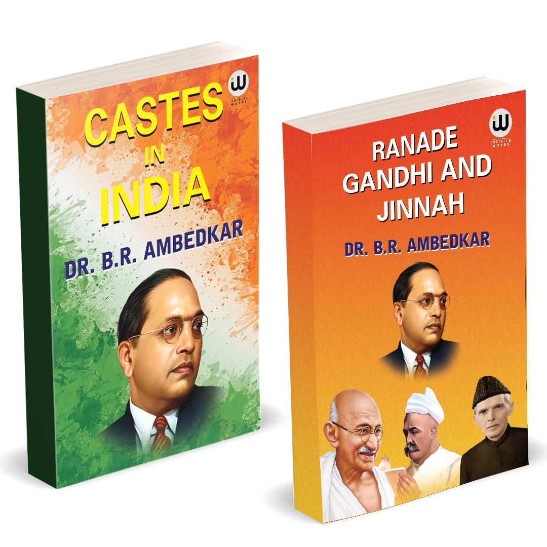 Castes In India | Ranade, Gandhi And Jinnah | Dr. Br Ambedkar Books | English Paperback Combo Set | The Original Edition | Budha