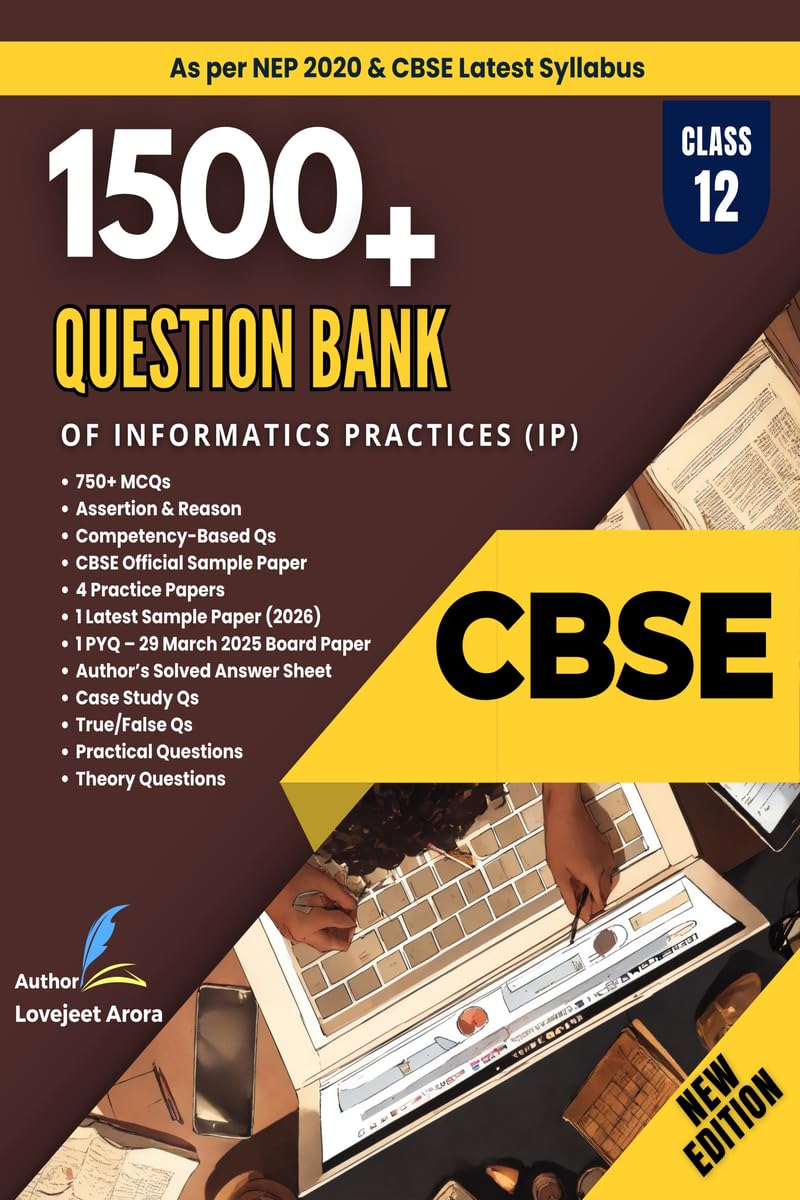 Question Bank Class 12 CBSE  Informatics Practices (IP)