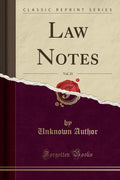 Law Notes, Vol. 23 (Classic Reprint)
