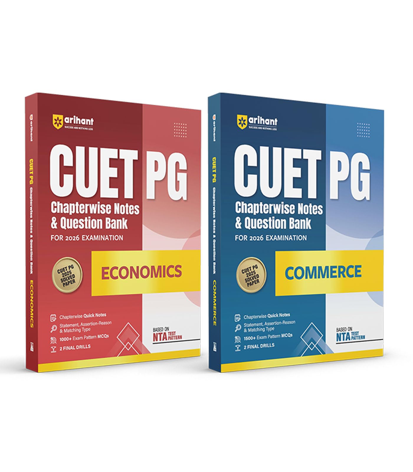 Arihant CUET PG Chapterwise Notes & Question Bank For 2026 Combo | Set of 2 Books | Economics and Commerce | Complete Chapterwis