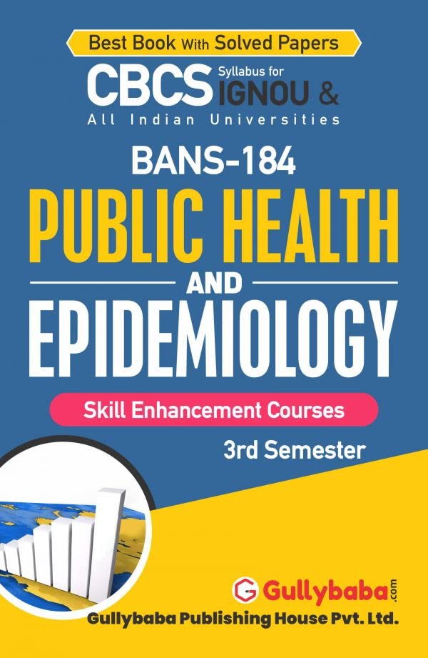 Gullybaba IGNOU 3rd Semester CBCS BAG & BA Honours (Latest Edition) BANS184 Public Health and Epidemiology In English IGNOU Hel