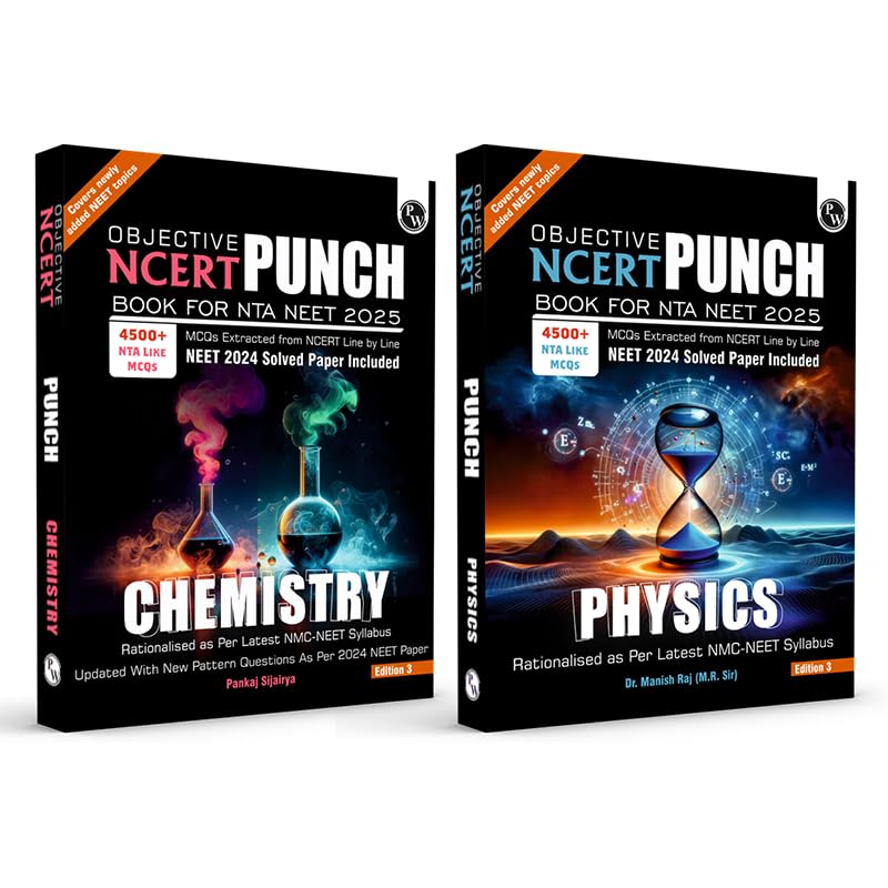 Physics Wallah PW Objective NCERT Punch Physics, and Chemistry Competitive Exams JEE | Includes A&R and Statement Type Questions