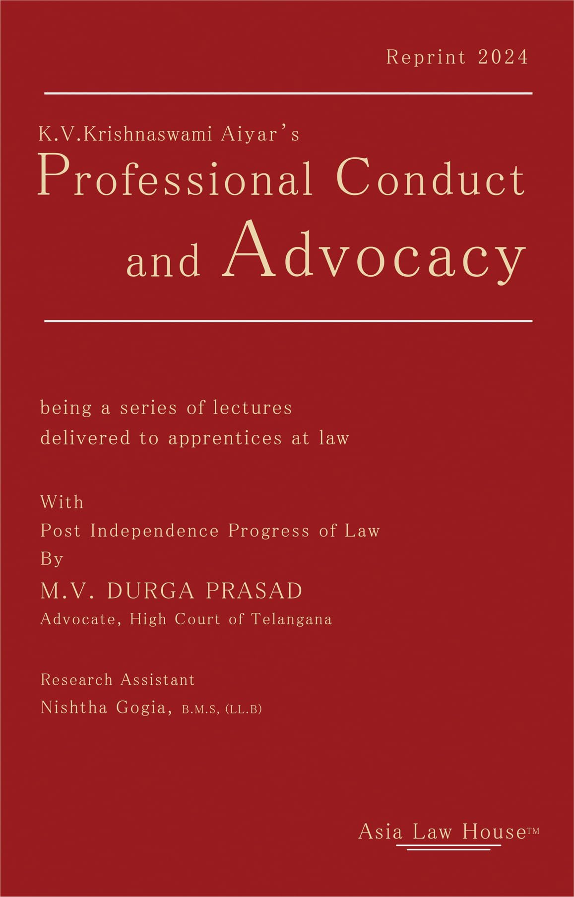 Professional Conduct And Advocacy [Hardback]