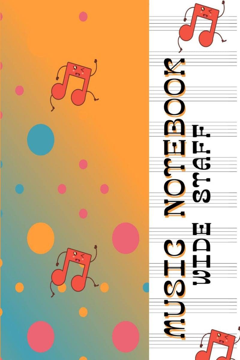 Music NotebookWide Staff : Wonderful Music Composition Notebook for Kids and Teens/Manuscript Paper Wide Staff (12 Staves Per P