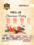 NEERAJ MEG18 American Poetry English Medium  For MA Course IGNOU  Chapter Wise Help Book / Guide including Many Solved Sampl