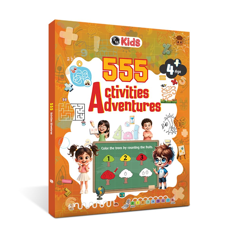 555 Adventure Activity Book For Kids, Theme Based Activity With Puzzles, Mazes, Scribbles & Brain Games, Includes 500+ Free Work
