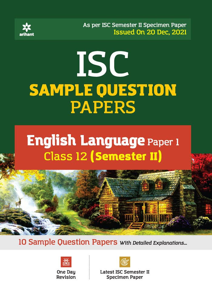 Arihant ISC Semester 2 English Language (Paper 1) Class 10 Sample Question Papers (As per ISC Semester 2 Specimen Paper Issued o
