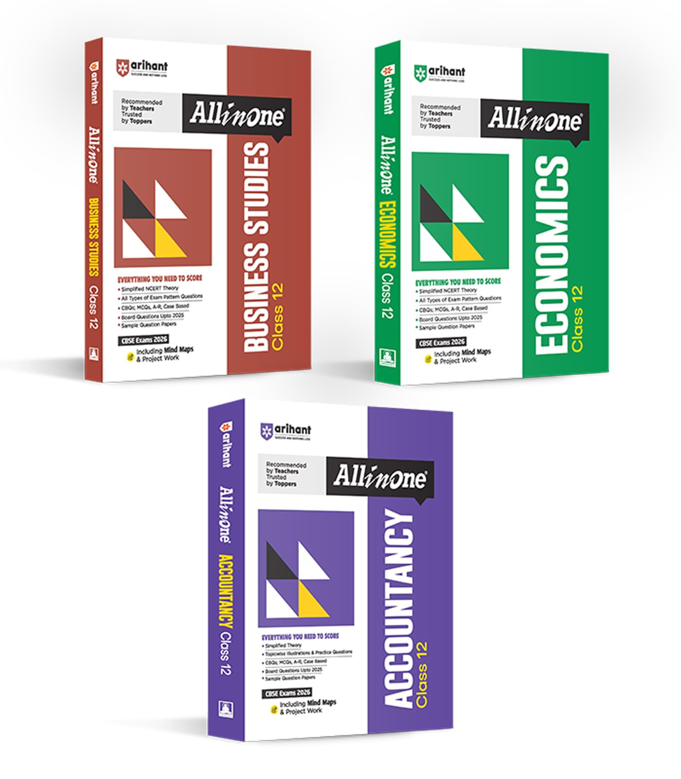 Arihant All In One Combo Class 12th Accountancy, Business studies, Economics Based On Latest NCERT for CBSE Exam 202526 (Set of