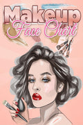 Makeup Face Charts : Makeup Templates for Makeup Artists  Paint And Blush For Personal Use & Blank face chart with information