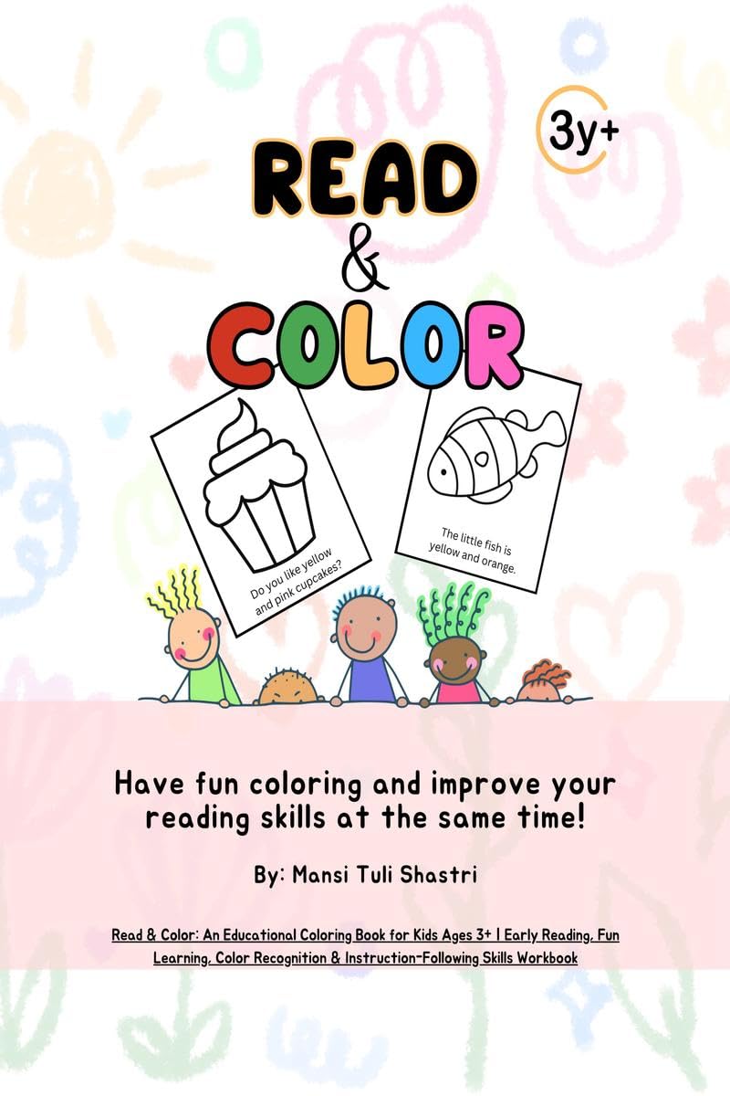Read & Color: An Educational Coloring Book for Kids Ages 3+ | Early Reading, Fun Learning, Color Recognition & InstructionFollo