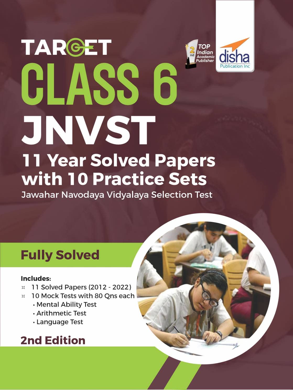 Target Class 6 Jnvst  11 Year Solved Papers With 10 Practice Sets  Jawahar Navodaya Vidyalaya Selection Test  2Nd Edition