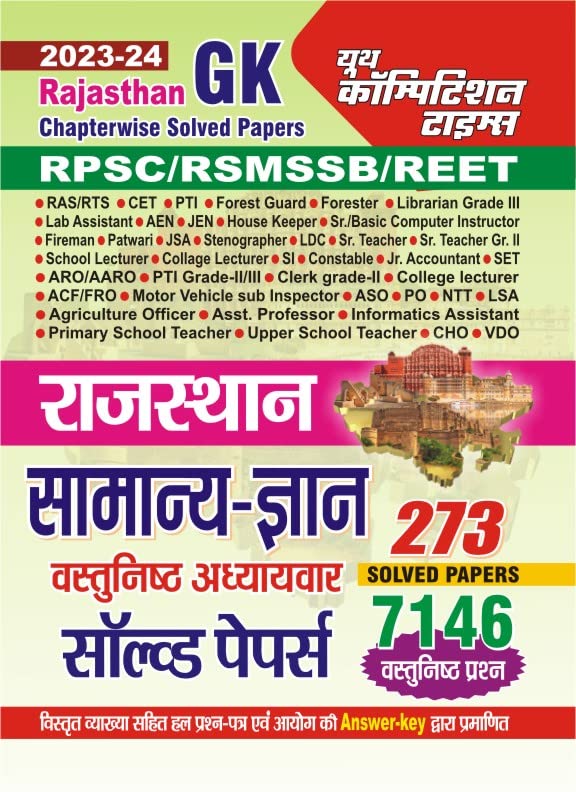 Youth Competition TIMES Rajasthan GK Chapter wise solved papers ( Hindi Medium )