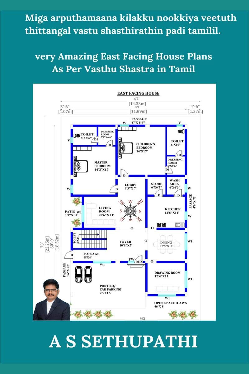 Miga Arputhamaana Kilakku Nookkiya Veetuth Thittangal Vastu Shasthirathin Padi Tamilil. /          . : Very Amazing East Facing 