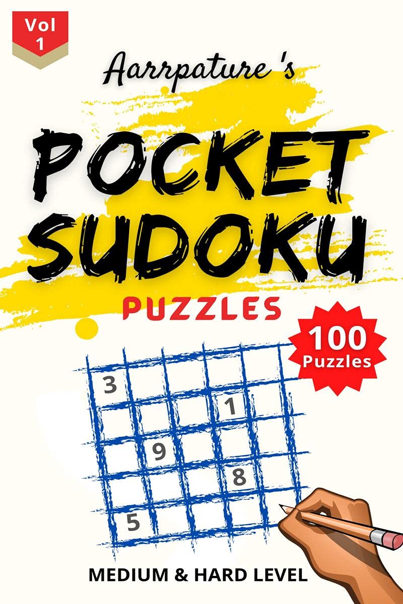 Pocket Sudoku Puzzle Game Book [ Medium & Hard Level ]