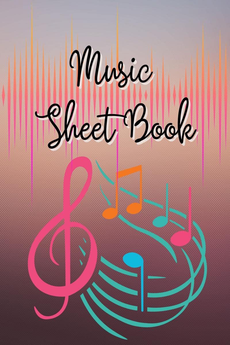 OUROZO Music Sheet Book :  Manuscript Paper  Blank sheet Music Notebook  100 Pages 12 Staves per Page  Full 8,5 wide x 11 h