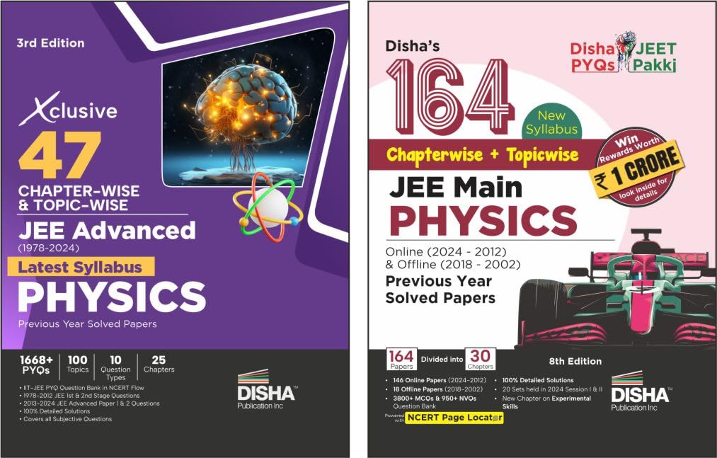 Combo 164 Jee Main (New Syllabus) & 47 Xclusive Jee Advanced Physics Chapterwise & Topicwise Previous Year Solved Papers (Set Of