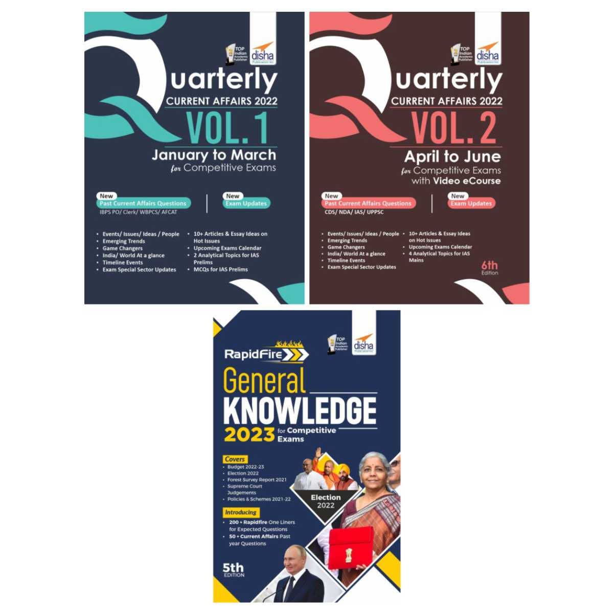 HalfYearly Current Affairs  January To June 2022 For Competitive Exams (Set Of 2 Quarterlies) With Video Ecourse & Rapidfire G