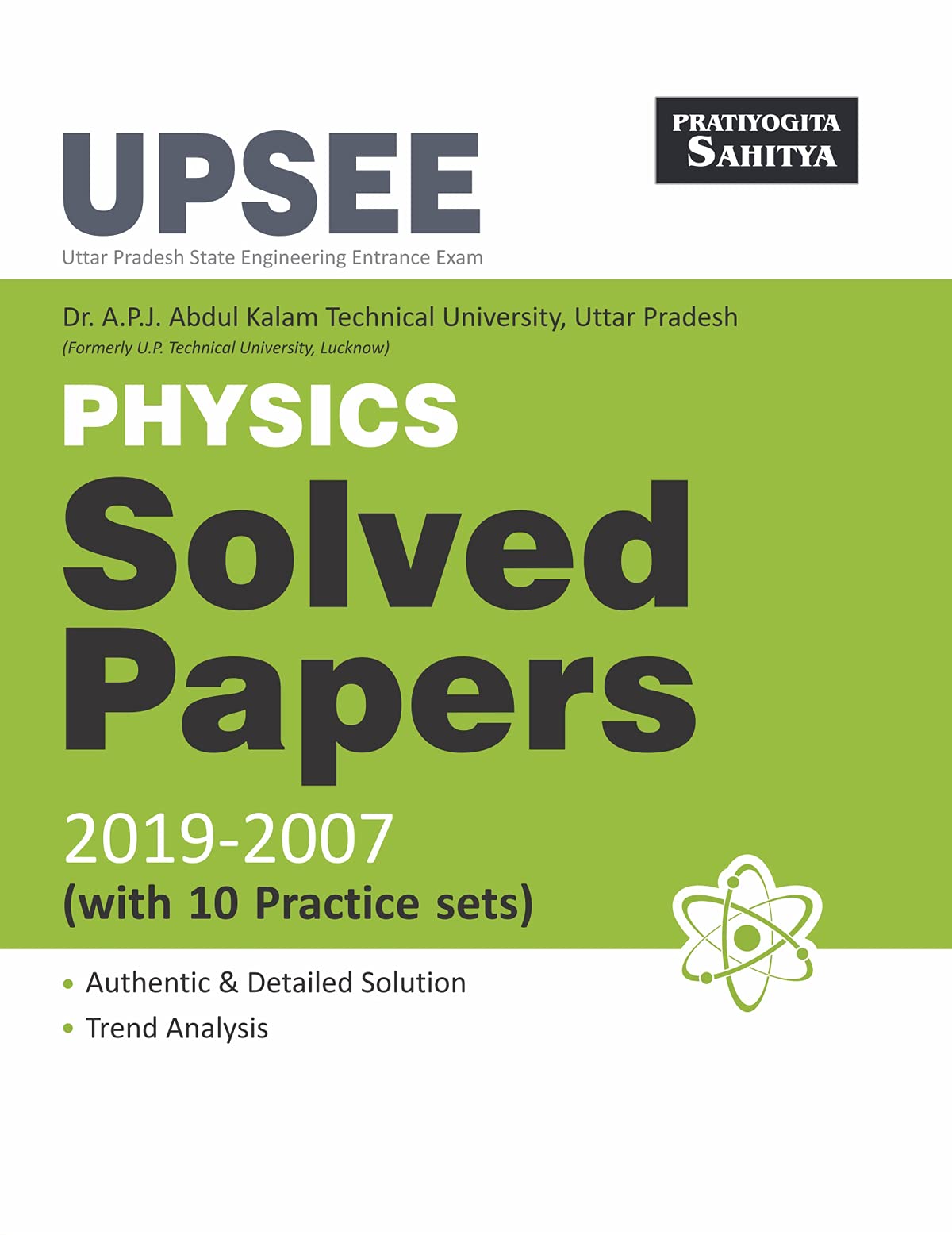 Sahitya Bhawan solved papers book for UPSEE Exam Physics in English