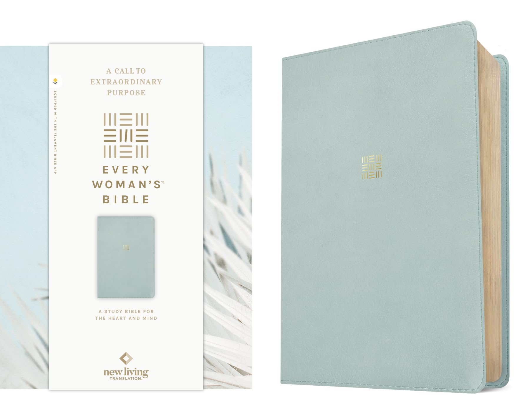 NLT Every Womans Bible, Filament Enabled (LeatherLike, Sky Blue, Red Letter)