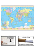 World Political Map Punjabi (Size 70 X 100 Cms)|Laminated Both Sides