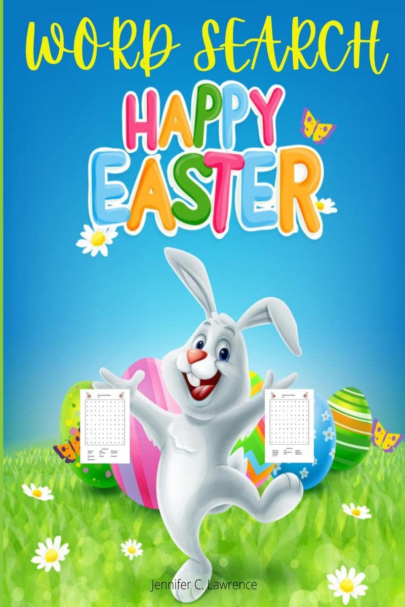 Happy Easter Word Search for Kids : 50 Entertaiming, Fun Puzzles | Large Print Easter Day Word Search for Kids and Teens Ages 7