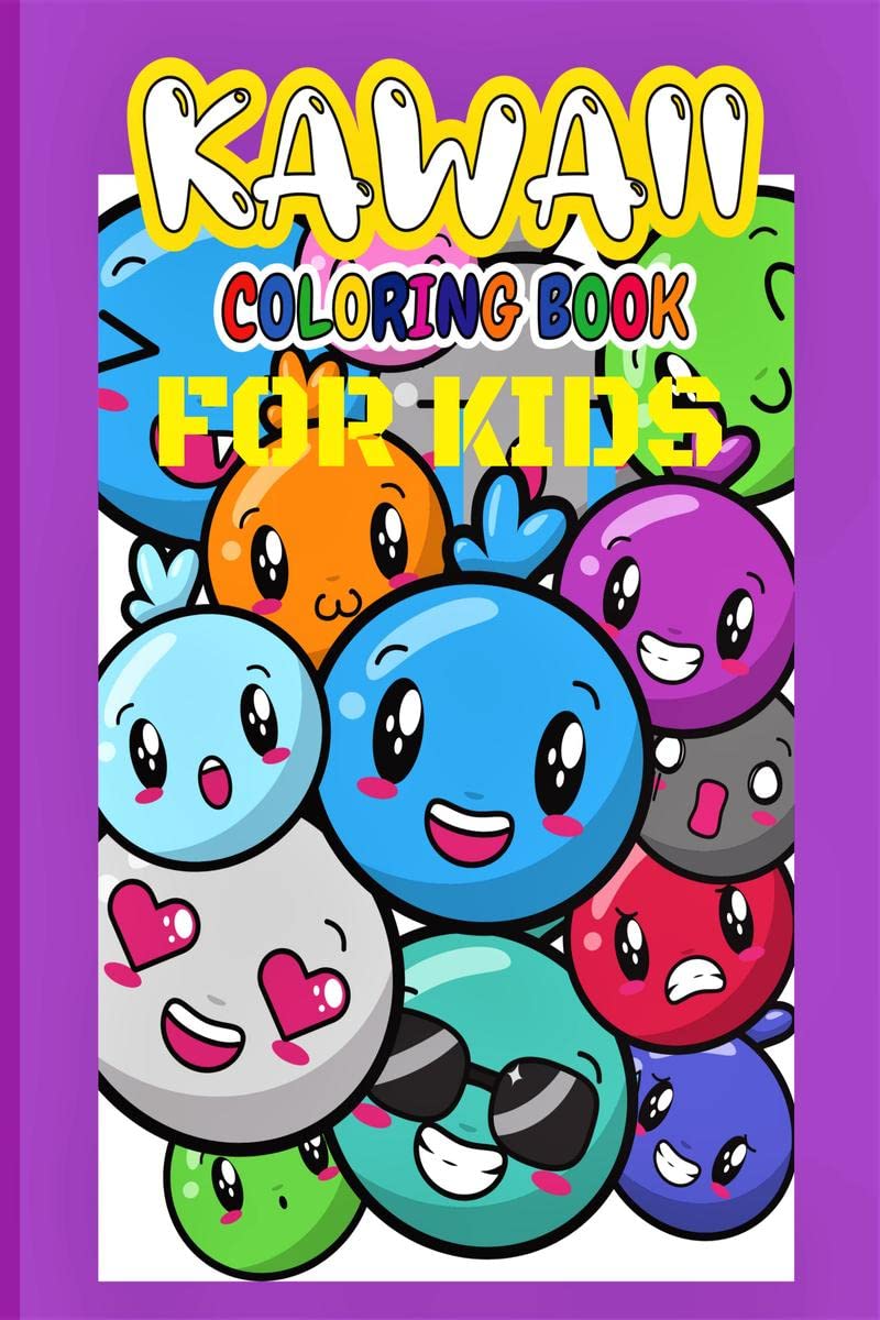 Kawaii Coloring Book For Kids : Sweet Coloring Book Overloaded with Cuteness | Fun and Relaxing Kawaii Coloring Pages with 59 Im