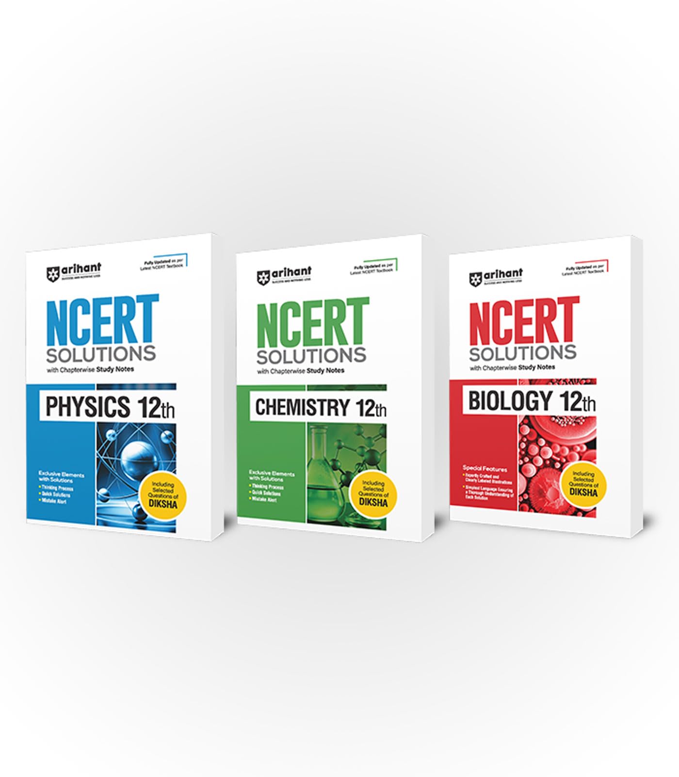 Arihant NCERT Solutions Physics,Chemistry,Biology Class 12 (Set of 2) | Latest 2025 Edition with Chapterwise Study Notes and Sol