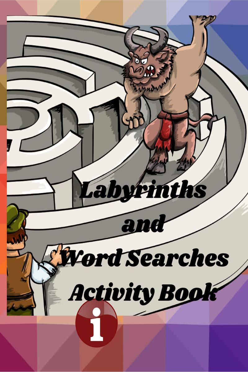 Labyrinths and Word Searches Activity Book: Amazing book extra large world search,mazes and Activity Book