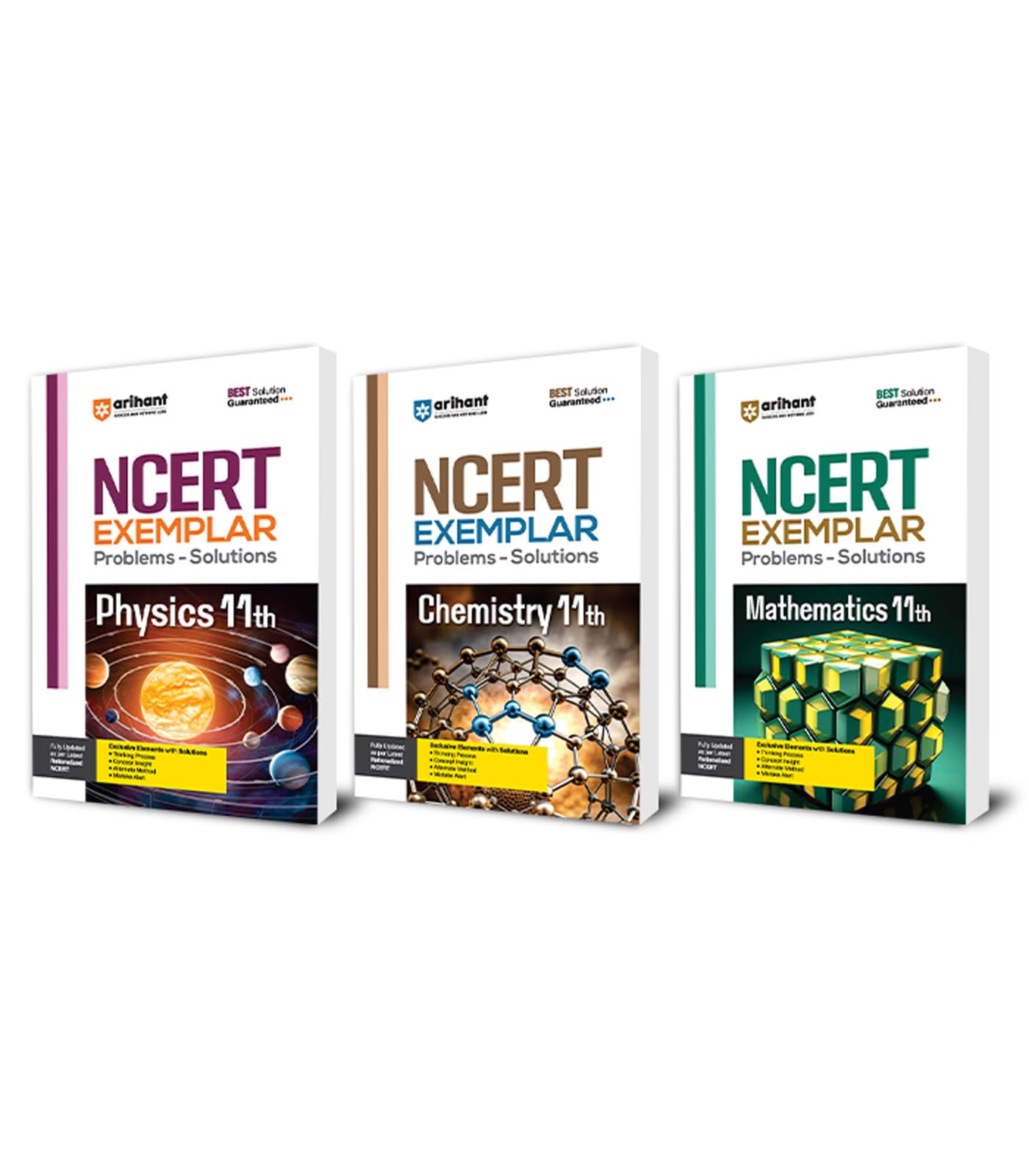 Arihant Ncert Exemplar Physics,Chemistry,Maths 11Th Latest Rationalized Edition (Set Of 3)| Problems & Solutions With Exclusive 