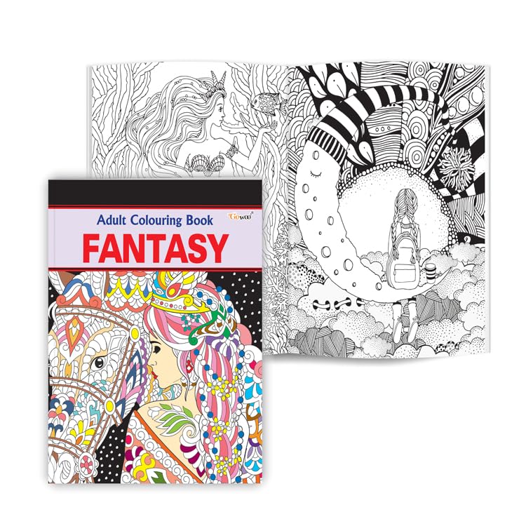 Fantasy  Adult Colouring Book : Relaxing coloring book for kids, Creative fantasy illustrations, Art coloring Book for mindfuln