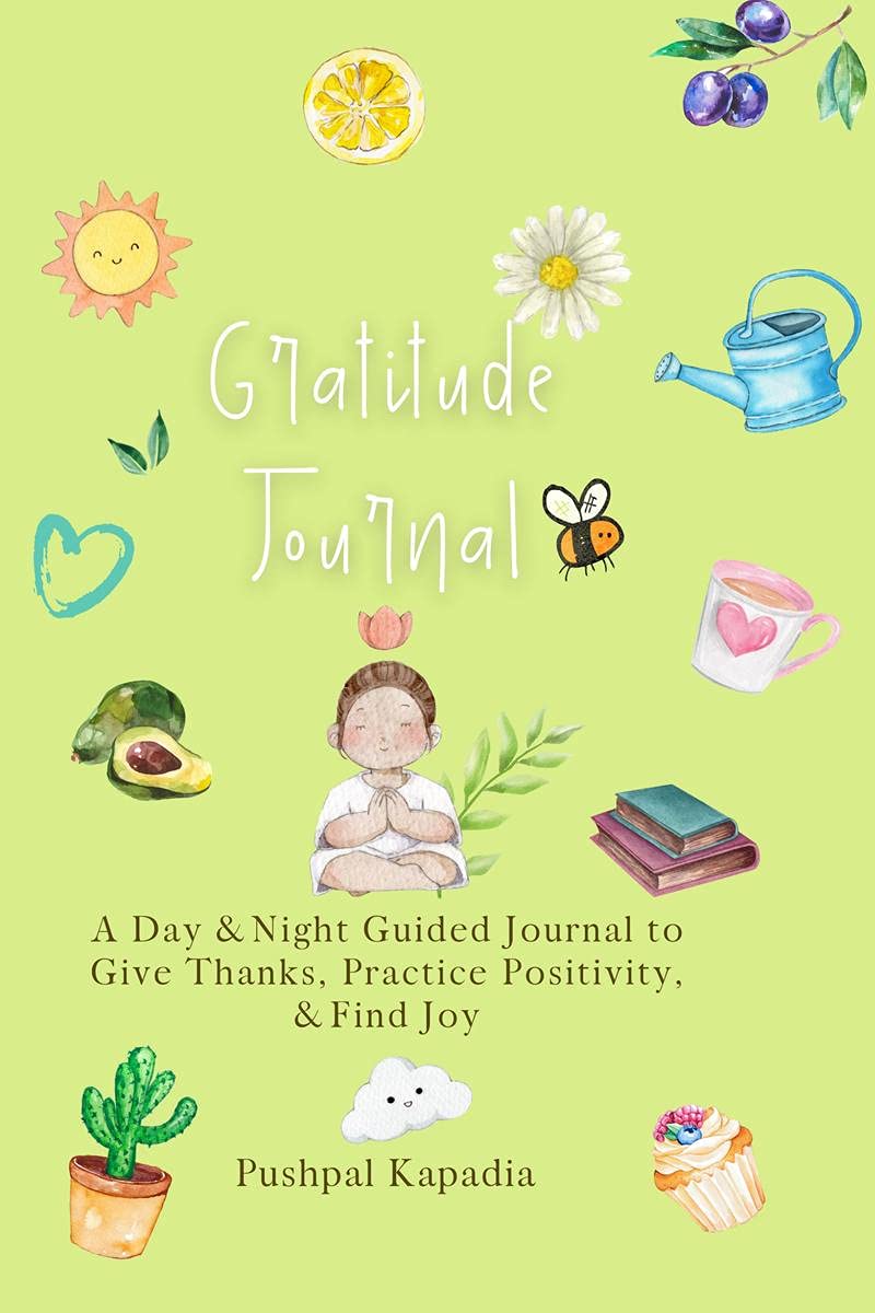 Gratitude Journal : A Day & Night guided journal to give thanks, practice positivity and find joy.