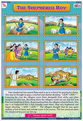 Tms18E | Teachingnest The Shepherd Boy Chart | English Moral Story | Laminated 33X48 Cm (13X19 Inch) | Wall Sticking [Wall Chart