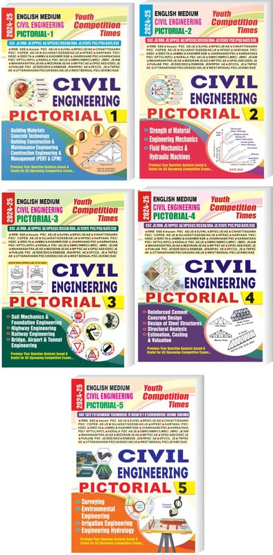 YCT CIVIL ENGINEERING PICTORIAL 1 To 5 |SSC JE/RRB | JE/UPPSC | AS/UPSSSC/DSSSB/DBA | JE/STATE | PSC/PSU/GATE/ESE 2024  2025 EN