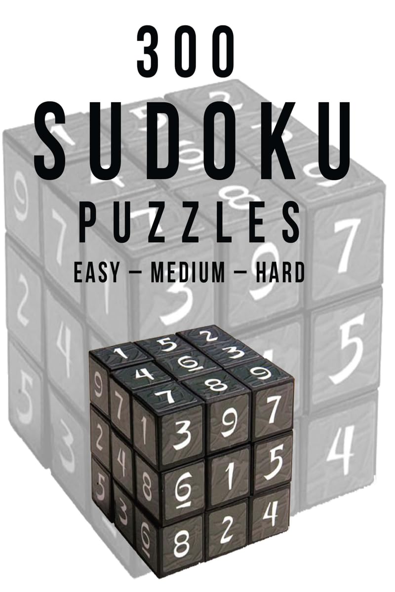 300 Sudoku Puzzles Easy  Medium  Hard