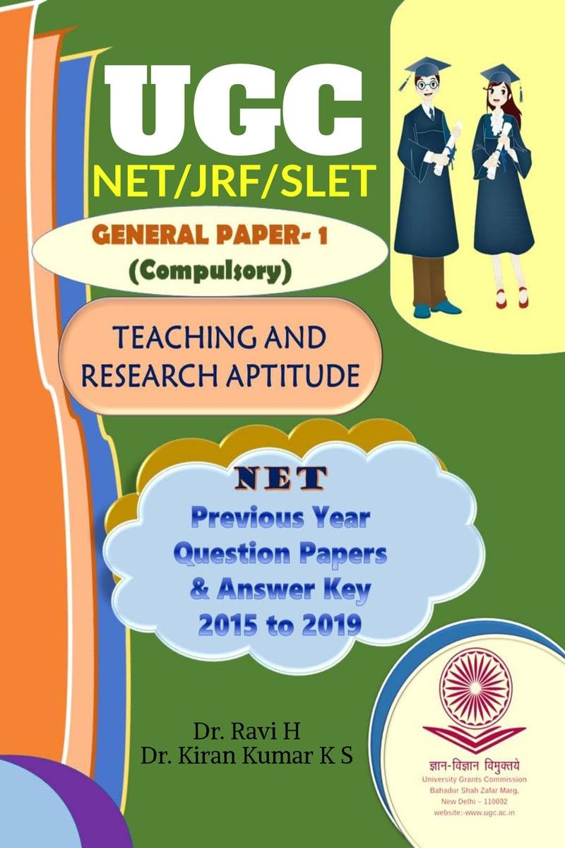 UGC NETJRFSLET GENERAL PAPER1 : NET Previous Year Question Papers & Answer Key 2015 to 2019