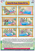Tms14E | Teachingnest United We Stand; Divided We Fall Chart | Moral Story | Laminated 33X48 Cm (13X19 Inch) | Wall Sticking [Wa