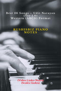 Best 26 Songs  Udit Narayan (Ver 1.0)  Western (Abcd) Format : Rushisbiz Piano Notes  (Video Links+Notes+Scales+Index)  Smal