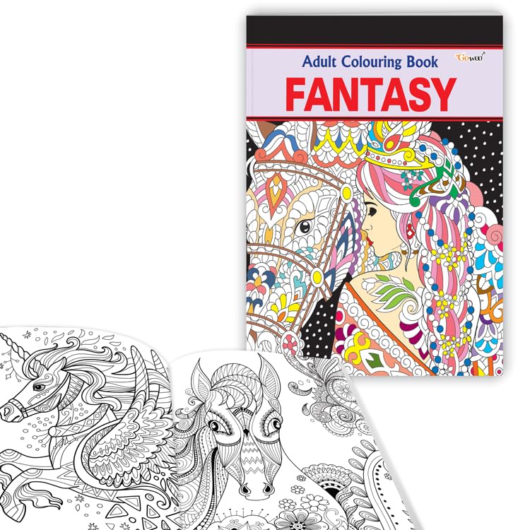 Fantasy  Adult Colouring Book : Adult coloring for beginners, Colouring book for anxiety relief, Relaxing adult coloring book