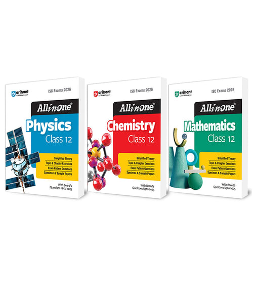 (Old Edition) Arihant ISC All in one Physics, Chemistry and Math Class 12 for Exams 2026