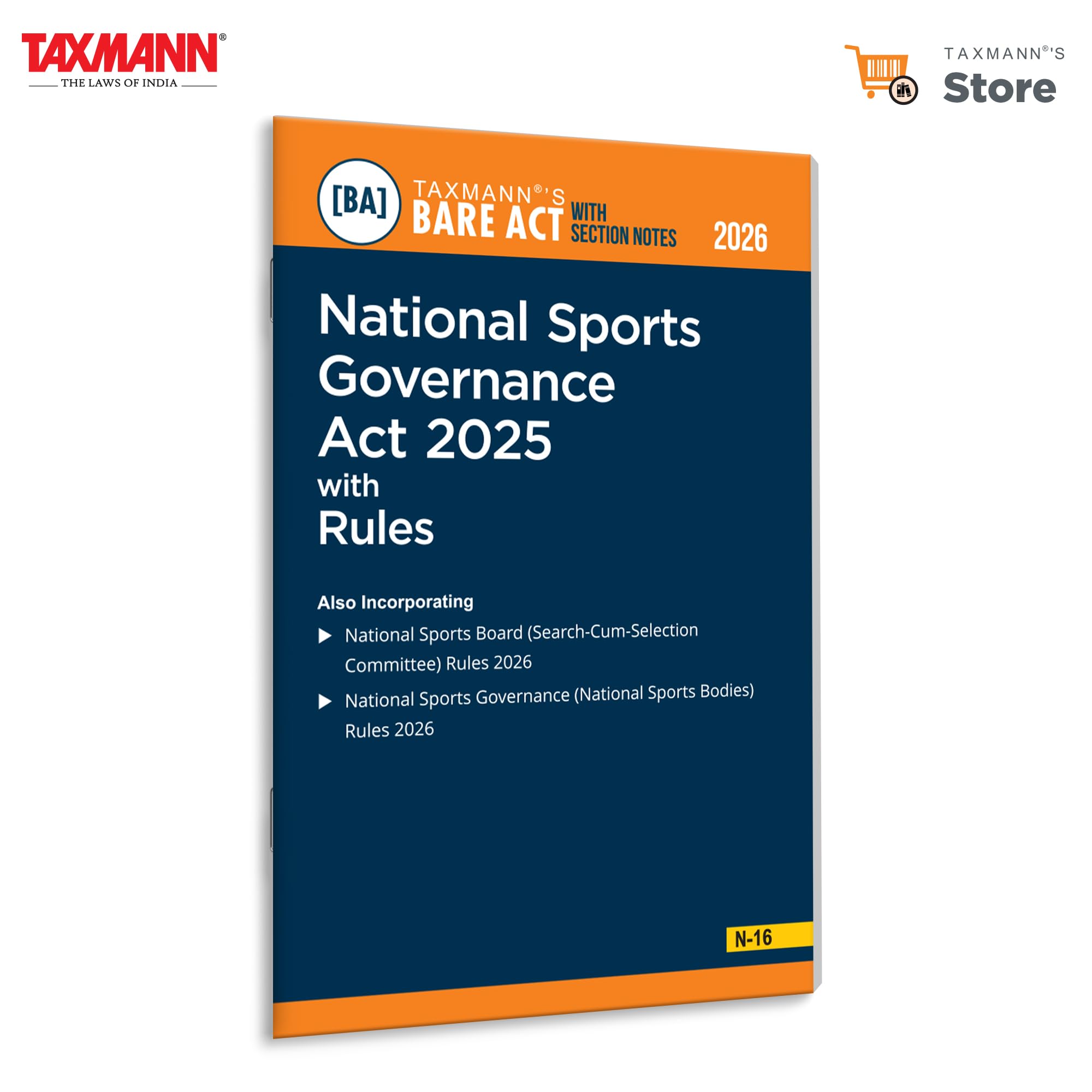 Taxmanns National Sports Governance Act 2025 with Rules [Bare Act with Section Notes]  Definitive | PracticeOriented Statuto