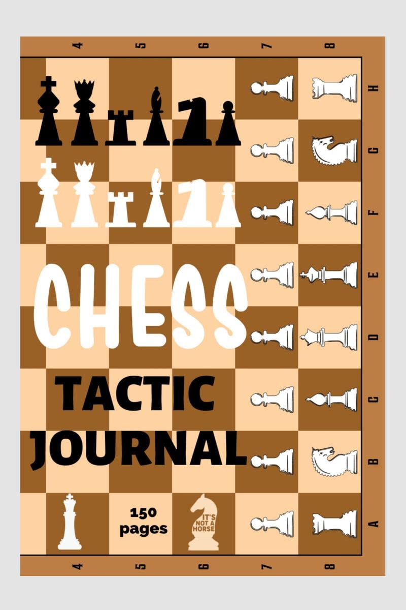 Chess Tactic : Notebook To Plan Strategies, Tactics & Keep Record Of Event, Round, Date, Duration, Tactic Board, ... Notes  Gif