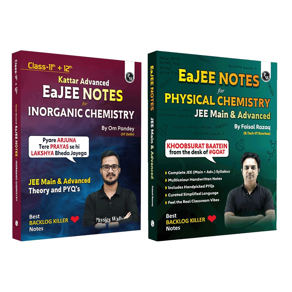 PW EaJEE Handwritten Notes For Inorganic Chemistry By Om Pandey and Physical Chemistry By Faisal Razaq Combo Set of 2 Books | Ch
