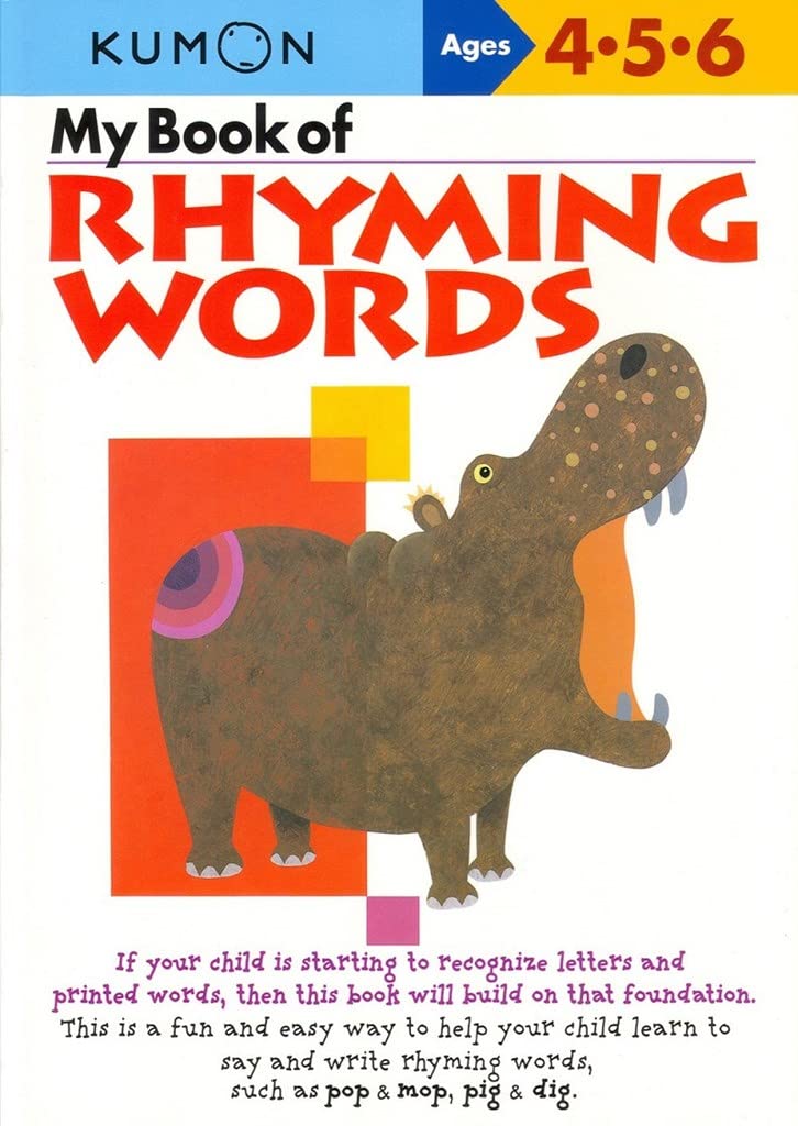 Kumon My Book Of Rhyming Words Ages 46 (Kumon Workbooks)