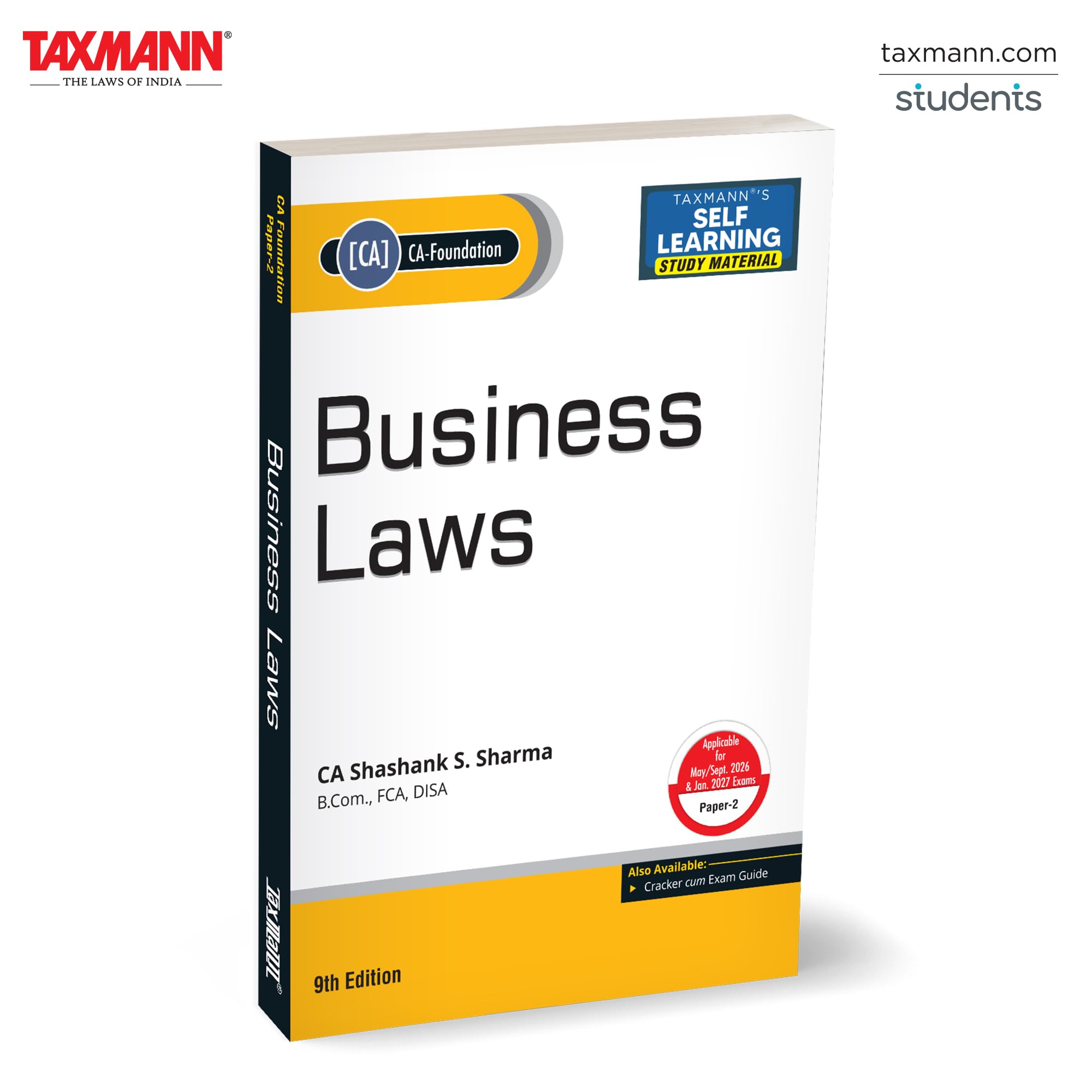 Taxmanns SELF LEARNING STUDY MATERIAL for Business Laws (Paper 2 | Law)  Builds Strong Legal Fundamentals Through Structured 