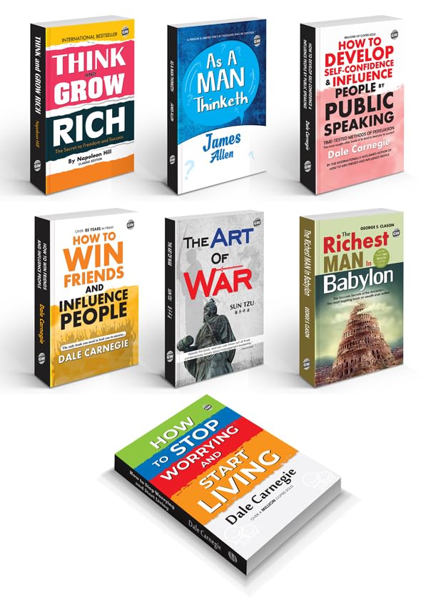The Ultimate Motivational Gift Set : Think & Grow Rich, The Art of War, How to Win Friends & More Classic English Novel  Timele