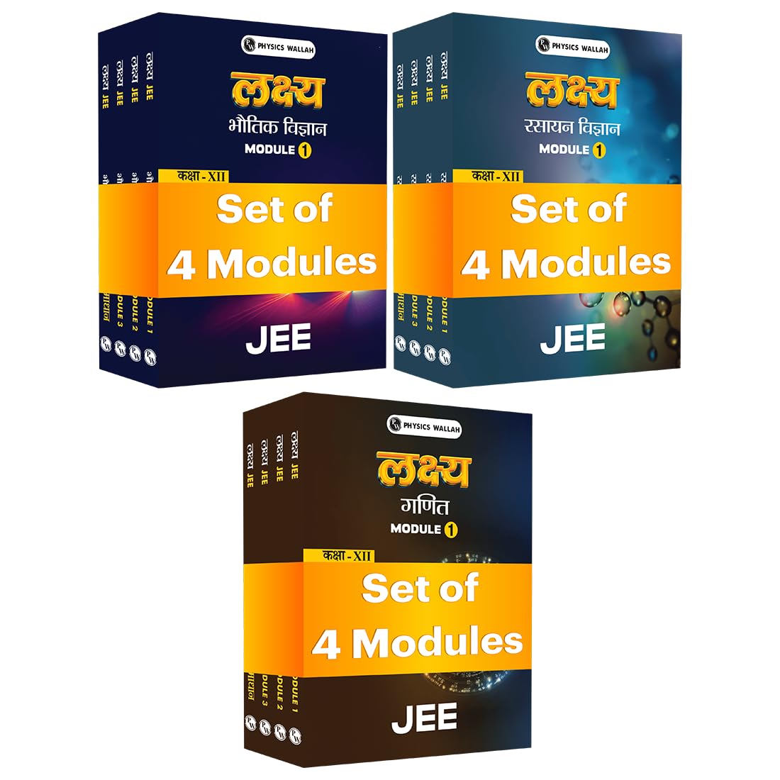 PW JEE Main & Advanced Hindi Edition Class 12 Physics, Chemistry and Mathematics Modules with Solutions Combo Set of 12 Books (2